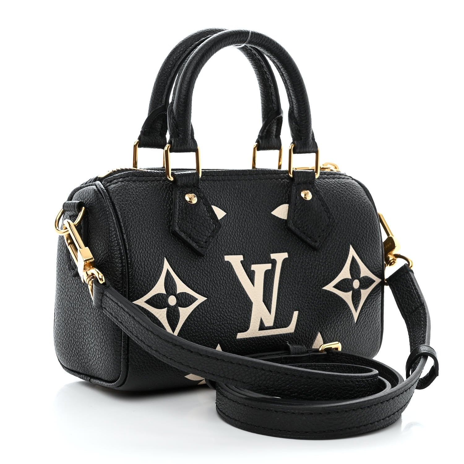 Louis Vuitton Empreinte Monogram Giant Nano Speedy Black Beige 3 of 10