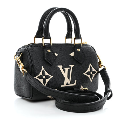 Louis Vuitton Empreinte Monogram Giant Nano Speedy Black Beige 3 of 10