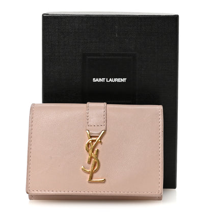 Saint Laurent Smooth Calfskin Monogram Tiny Line Wallet Poudre 8 of 8