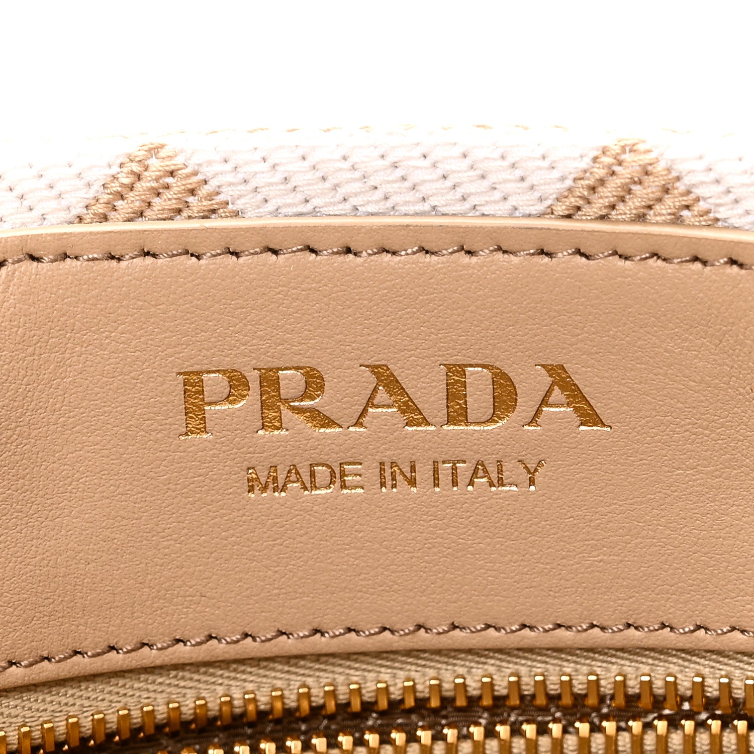 Prada Jacquard Triangolo Symbole Embroidered Tote Corda Talco 6 of 9