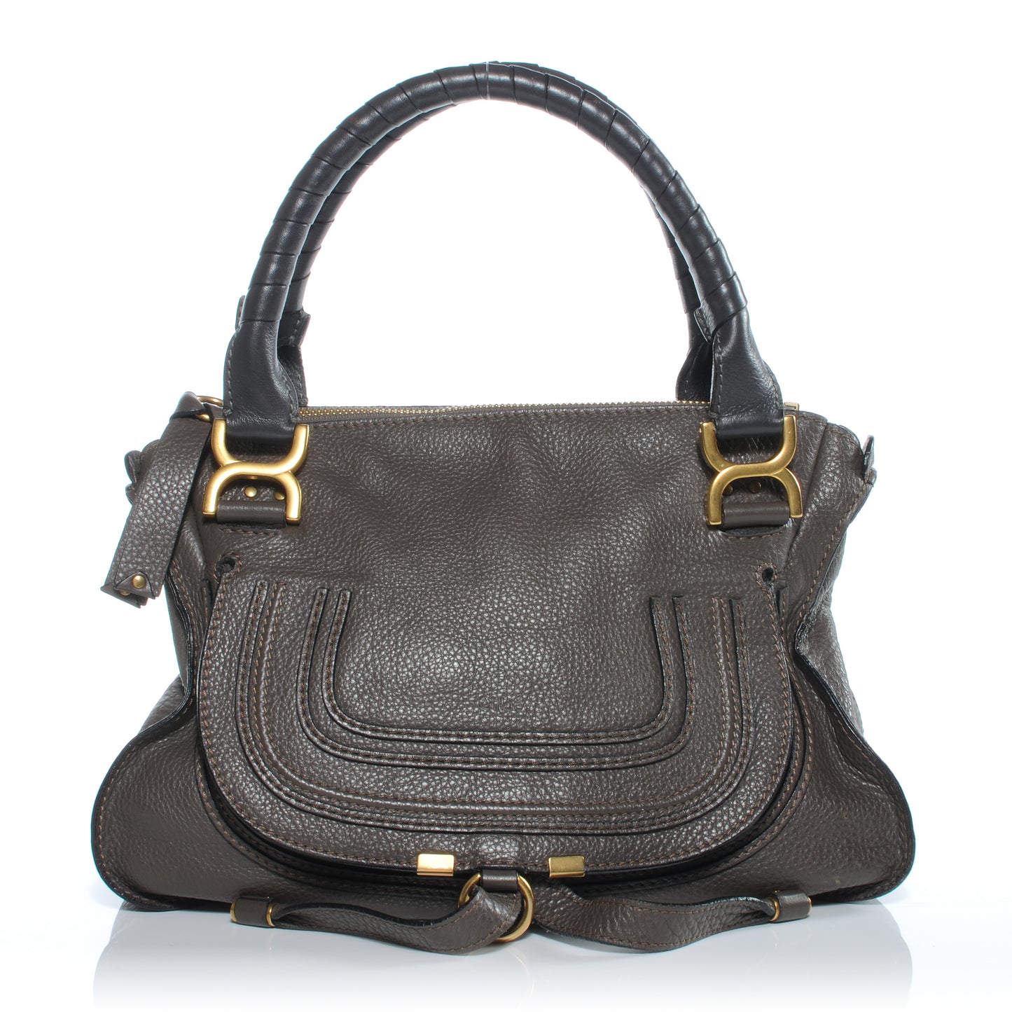 Calfskin Medium Marcie Satchel Ash