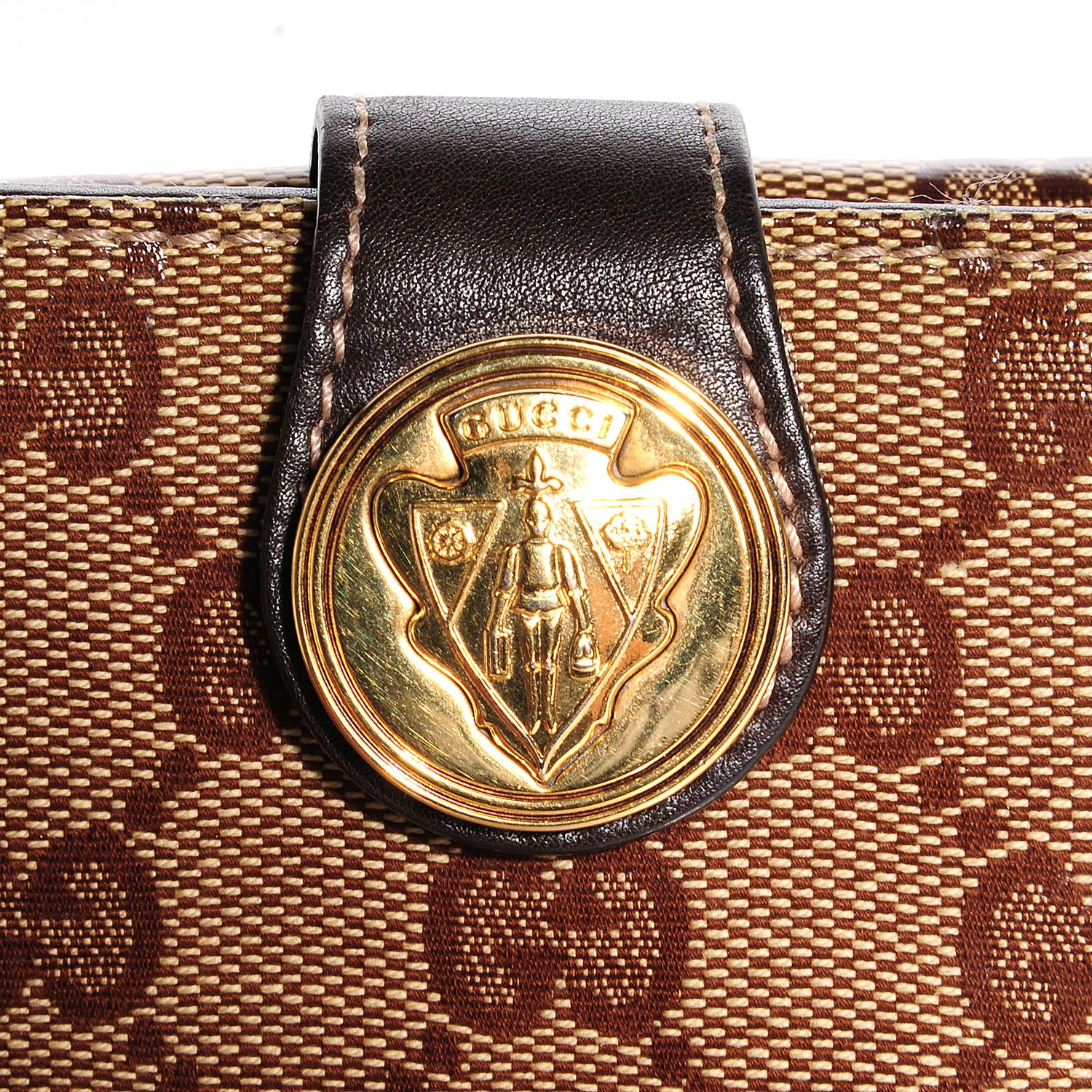 Gucci Crystal Monogram Hysteria French Wallet Dark Brown 5 of 8