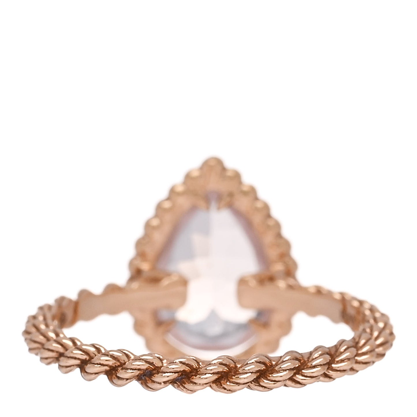 18K Rose Gold Rose Quartz Small Serpent Boheme Ring 52 6
