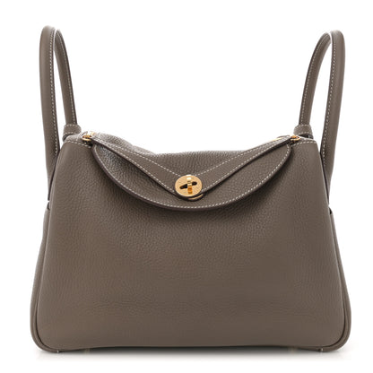 Hermes Taurillon Clemence Lindy 30 Etoupe 1 of 11