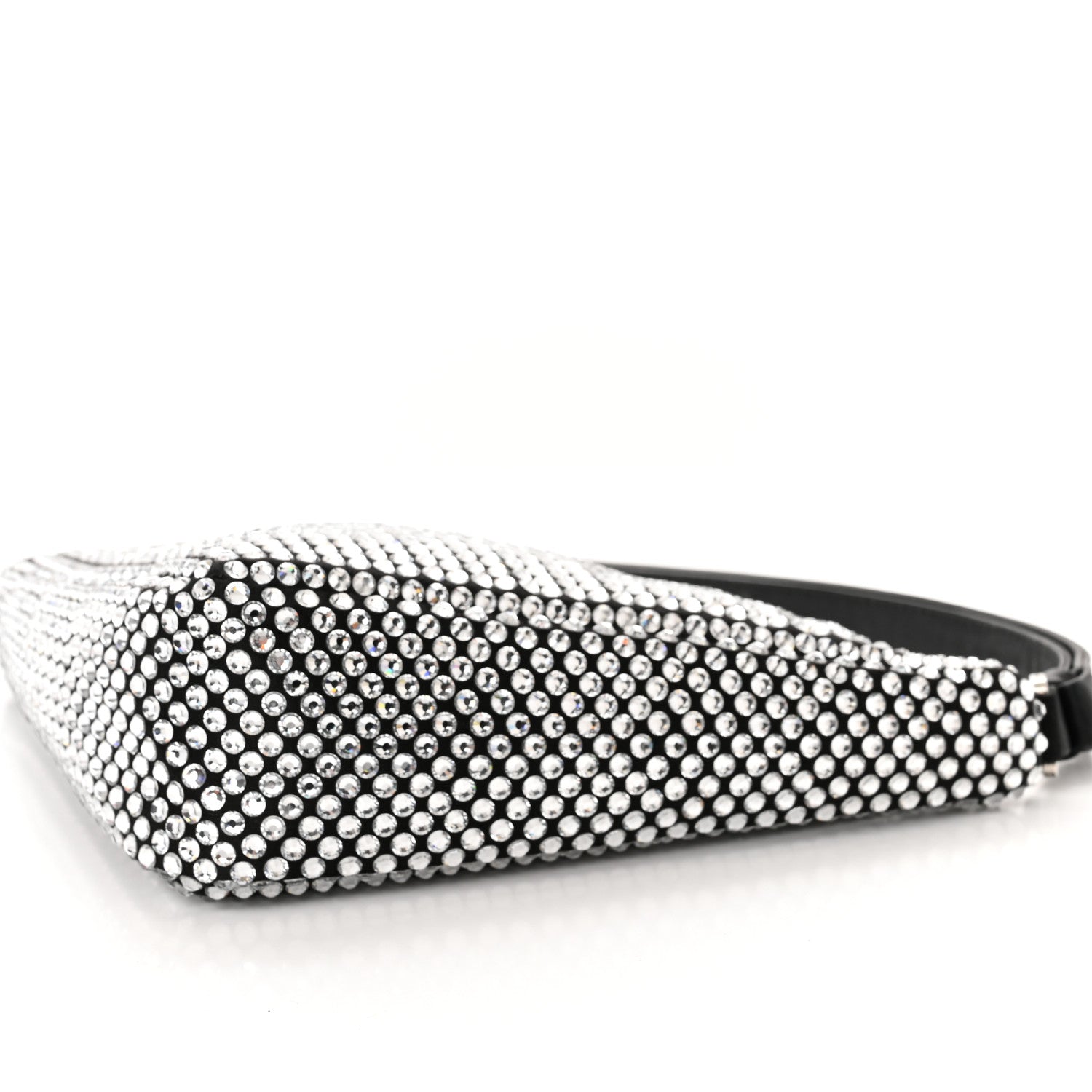 Prada Satin Crystal Triangle Pouch Cristal 10 of 14