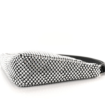 Prada Satin Crystal Triangle Pouch Cristal 10 of 14