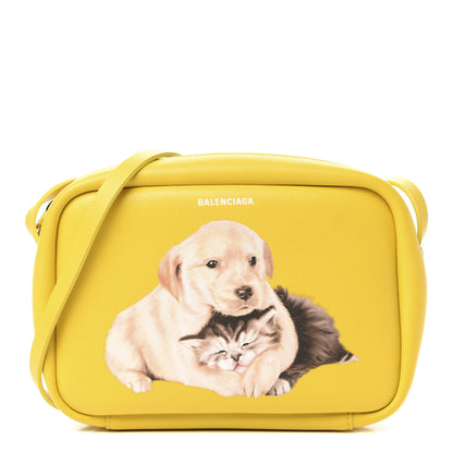 Balenciaga Calfskin Puppy and Kitten Everyday S Camera Bag Yellow 1 of 10