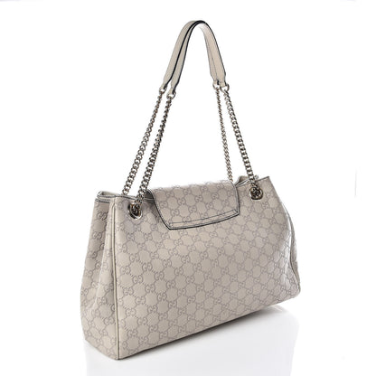 Gucci Guccissima Signature Medium Emily Shoulder Bag Mystic White 3 of 14