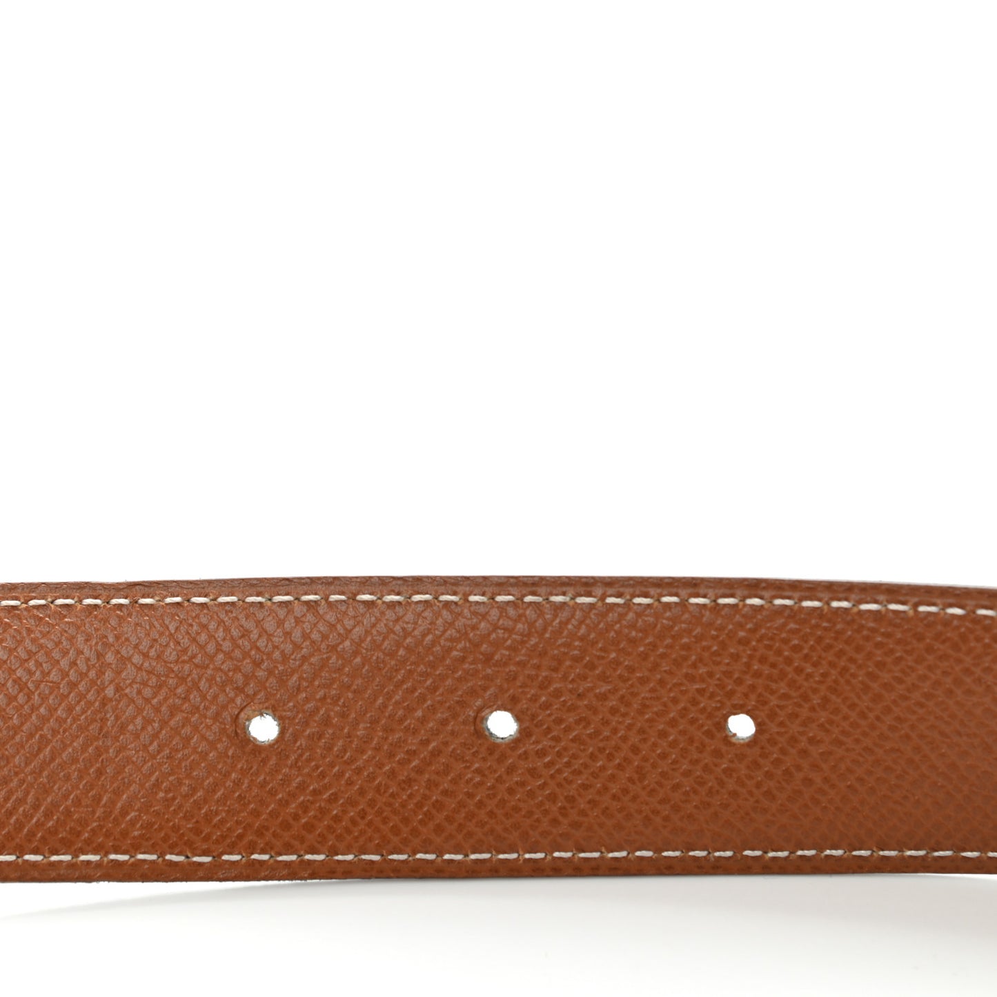 Box Courchevel 32mm Belt Strap 75 Black Gold