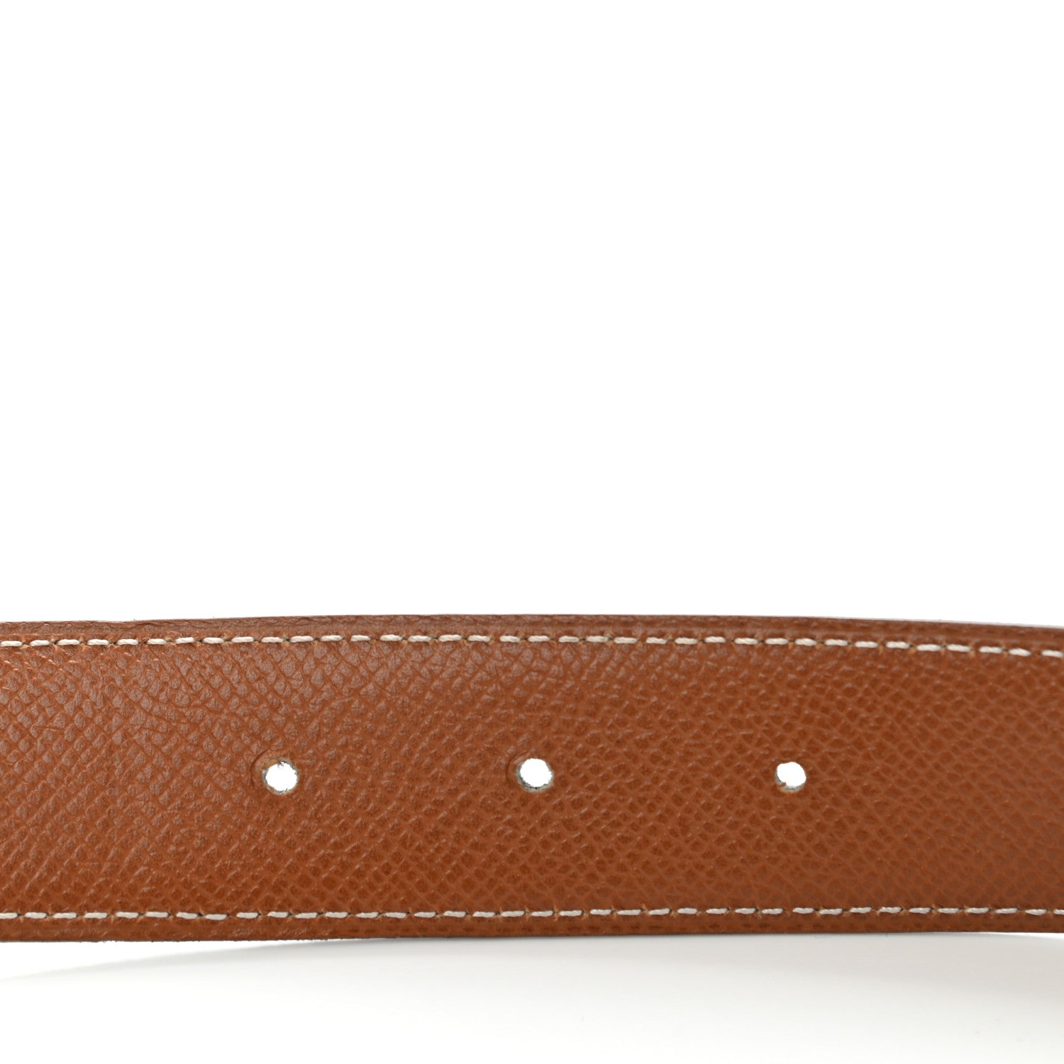 Hermes Box Courchevel 32mm Belt Strap 75 Black Gold 3 of 8