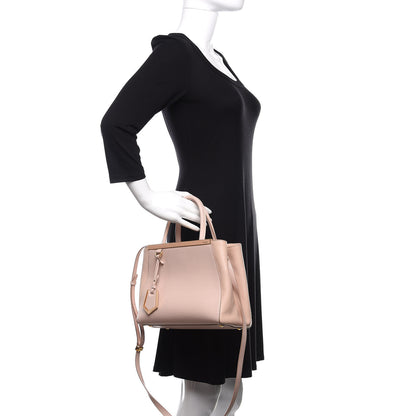 Fendi Vitello Elite Flamingo Petite 2Jours Tote Rosa Plaster 2 of 16