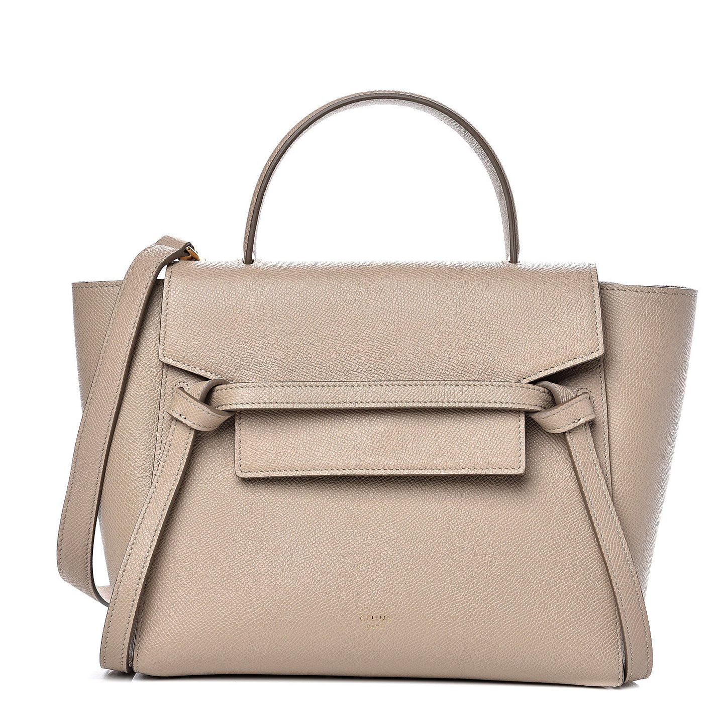 Grained Calfskin Micro Belt Bag Light Taupe