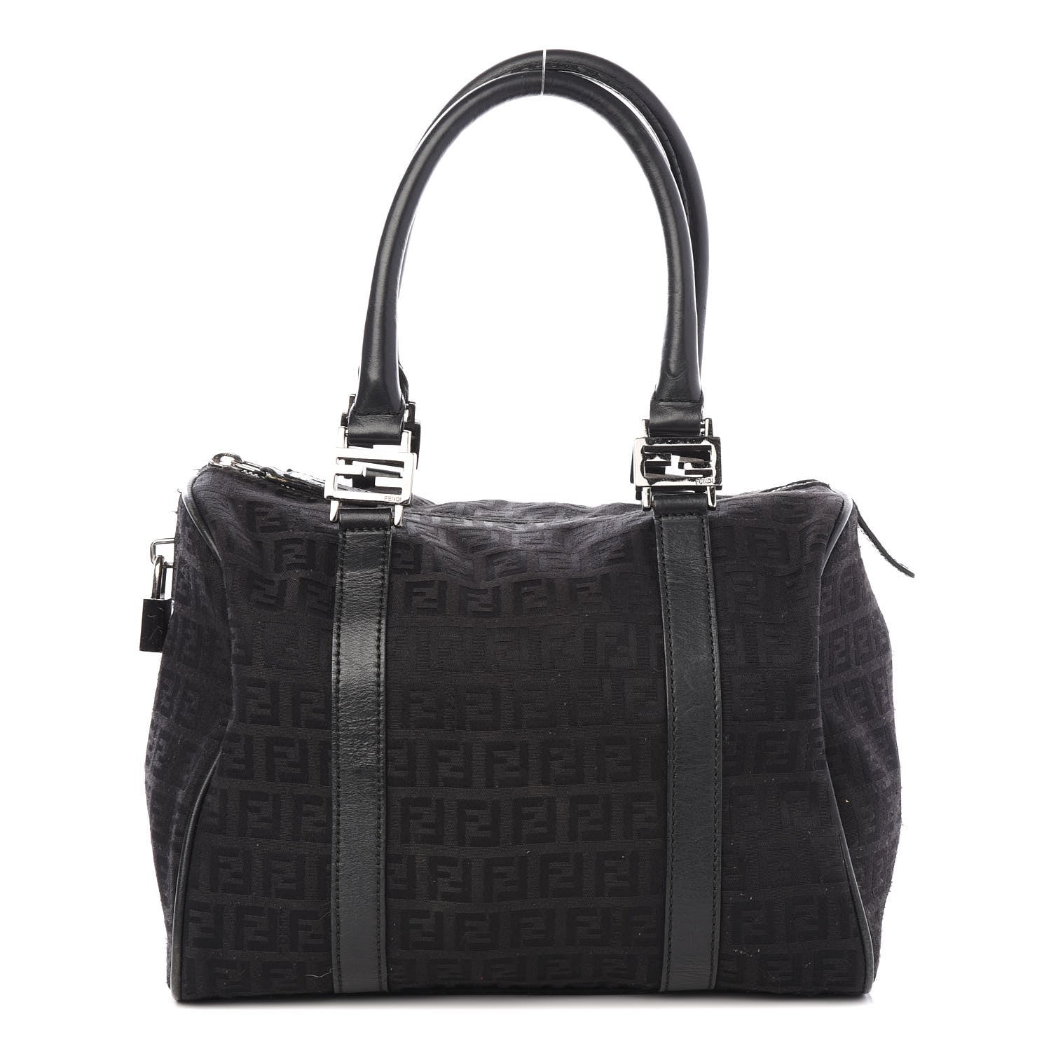 Fendi Zucchino Vitello Small Boston Black 1 of 14