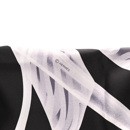 Hermes Silk Please Check In Scarf 90 Marine Black White 3 of 4