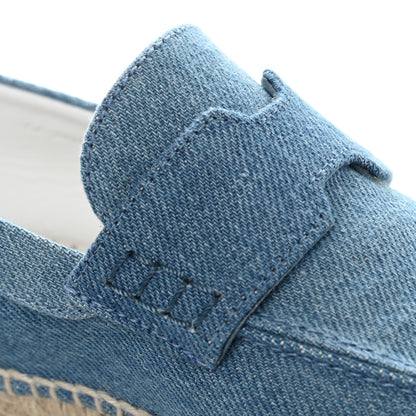 Hermes Denim Canvas Womens Trip Espadrilles 37 Bleu Clair 7 of 7