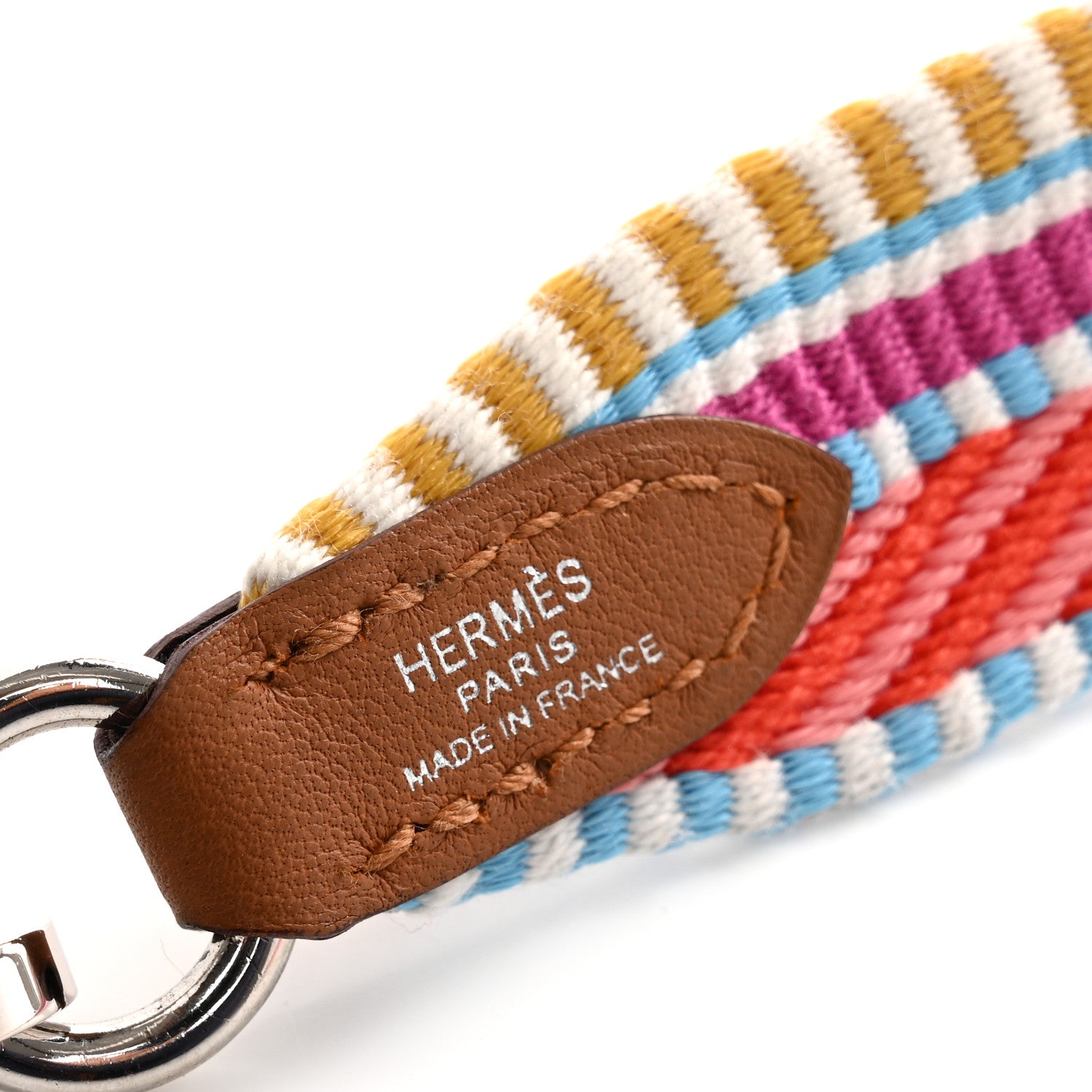 Hermes Toile Swift 25mm Sangle Cavale Shoulder Strap Magnolia Cappucine 3 of 5