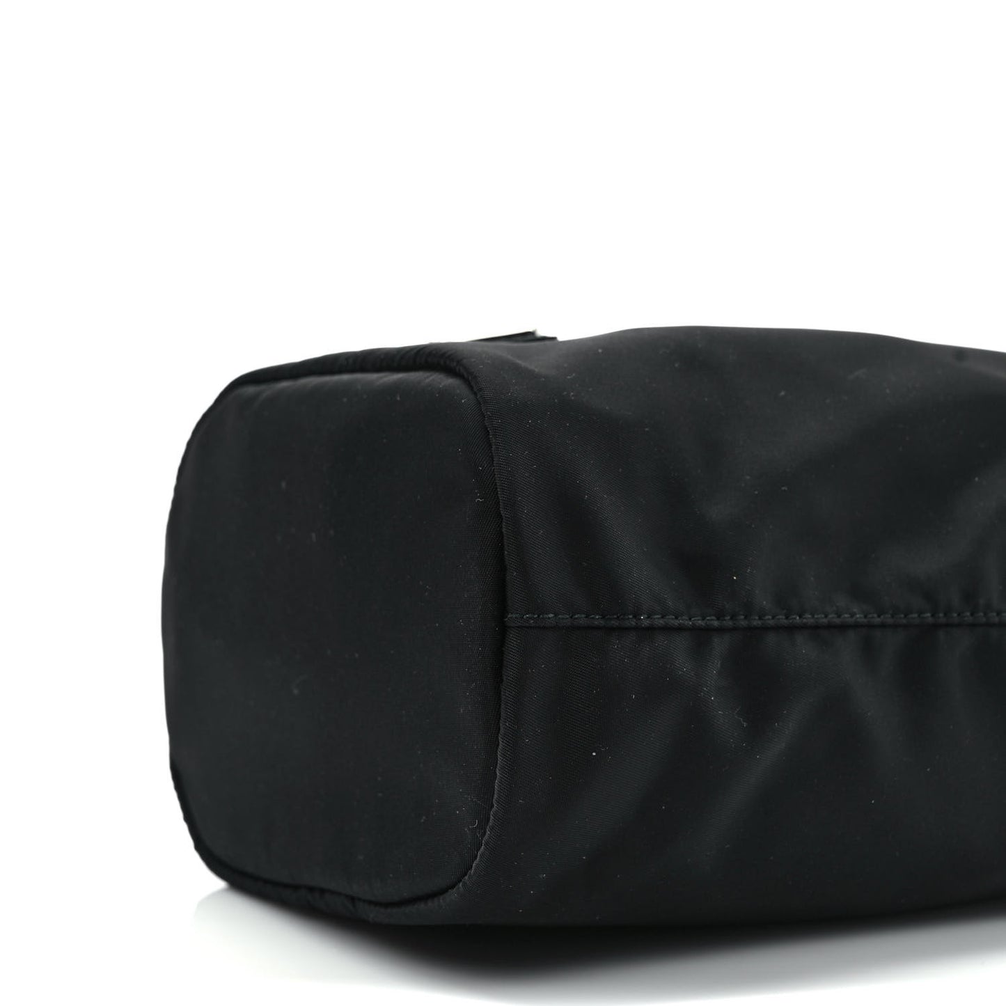 Saffiano Tessuto Nylon Vela Bucket Wristlet Black