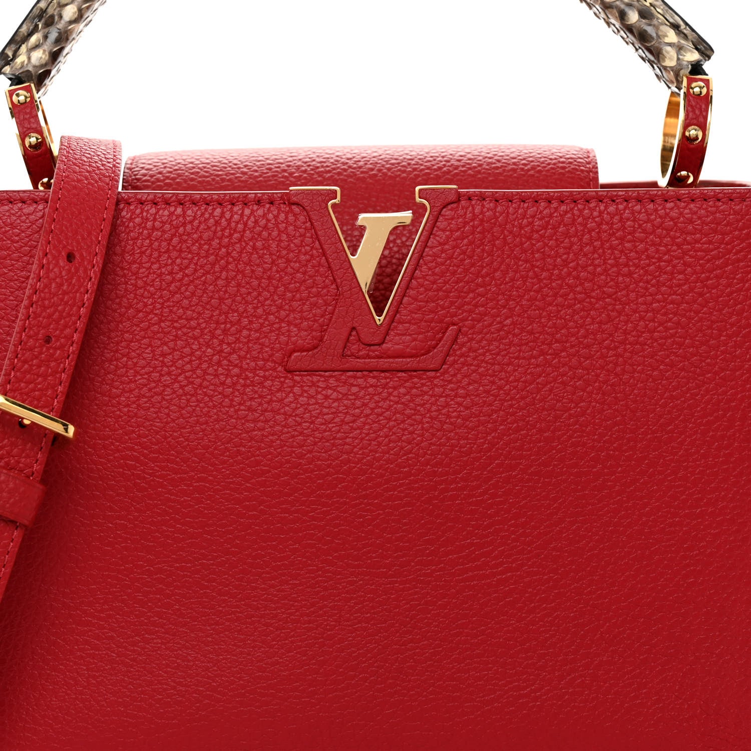 Louis Vuitton Taurillon Snakeskin Capucines BB Rubis 7 of 9