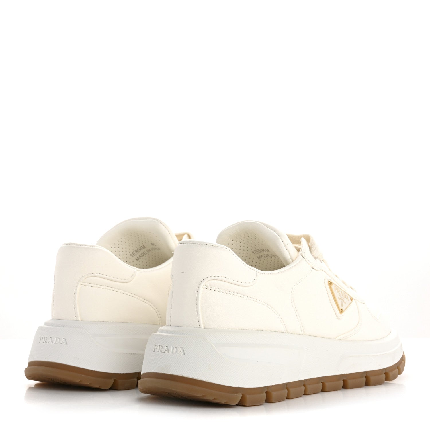 Prada Nappa Metal Triangle Logo Womens Prax 01 45mm Sneakers 40 Avorio 5 of 13