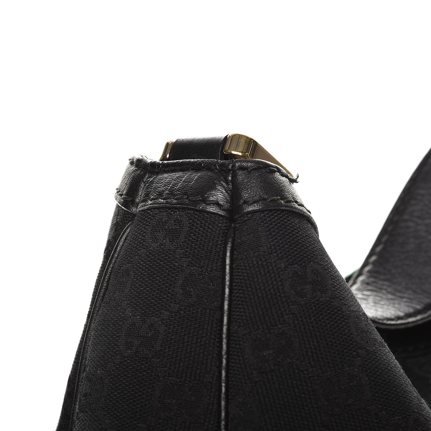 Monogram Large New Ladies Web Hobo Black