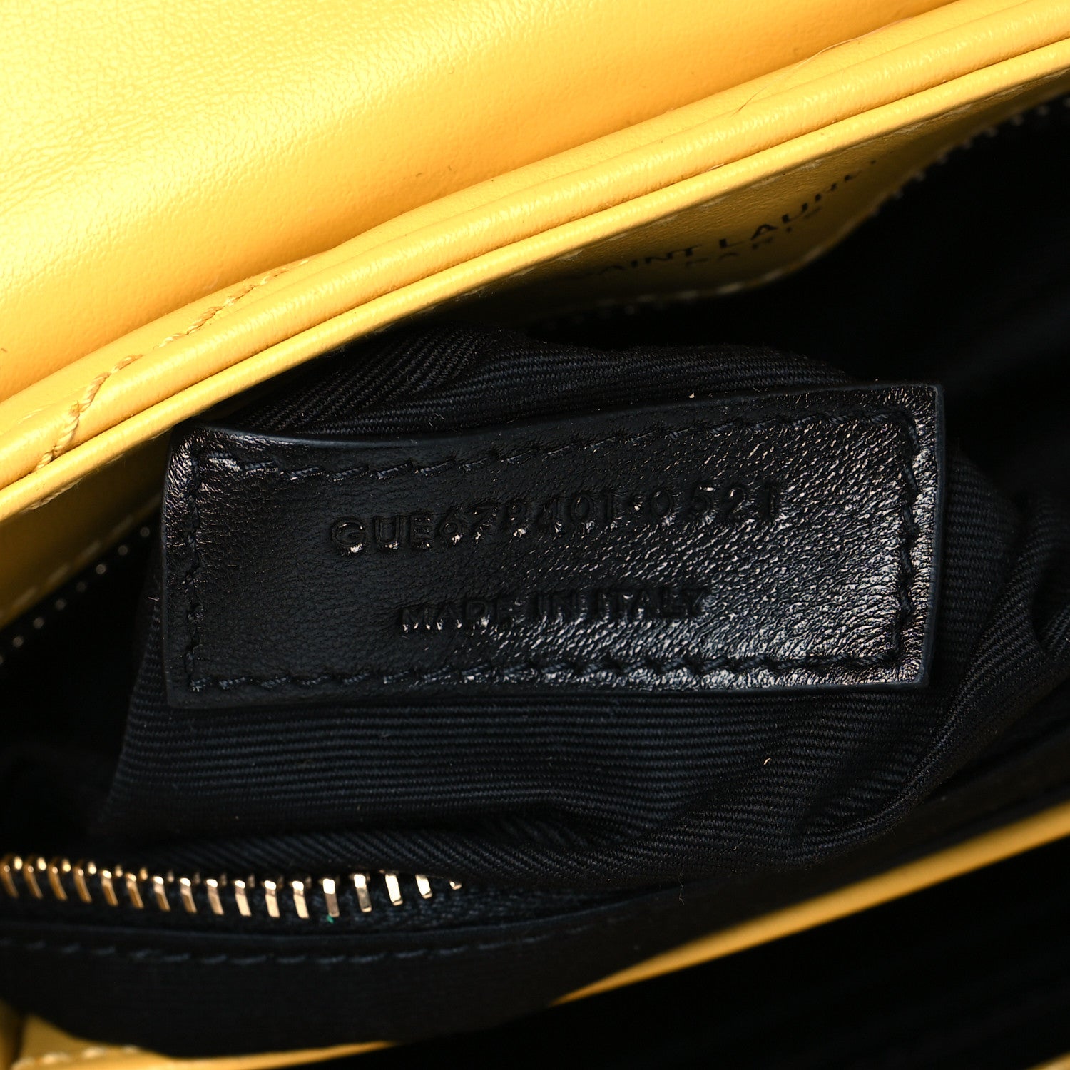 Saint Laurent Calfskin Y Quilted Monogram Toy Loulou Crossbody Bag Sunflower 7 of 10