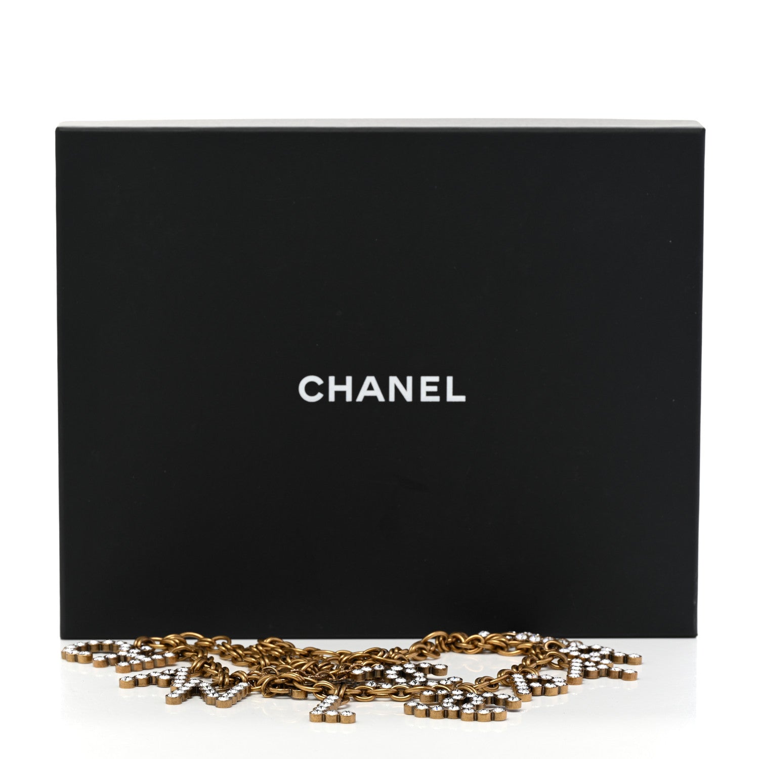 Chanel Crystal City of Lights Letter Chain Belt Gold 6 of 6