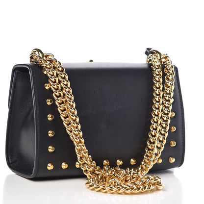 Gucci Calfskin Studded Small Padlock Shoulder Bag Black 3 of 9