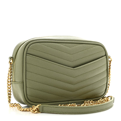 Saint Laurent Grain De Poudre Matelasse Monogram Mini Lou Camera Bag Pistachio 3 of 11