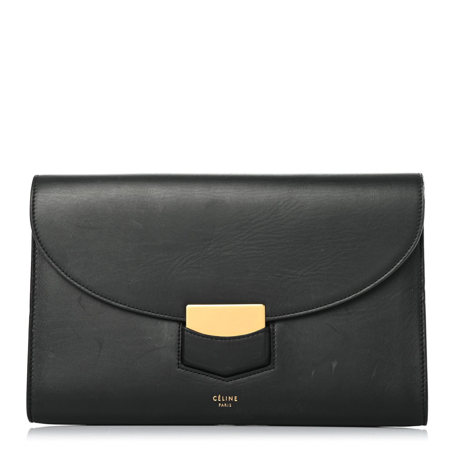 Smooth Calfskin Trotteur Clutch Black