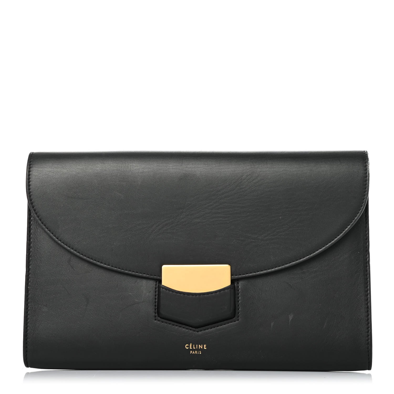 Celine Smooth Calfskin Trotteur Clutch Black 1 of 4