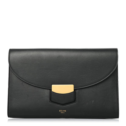 Celine Smooth Calfskin Trotteur Clutch Black 1 of 4