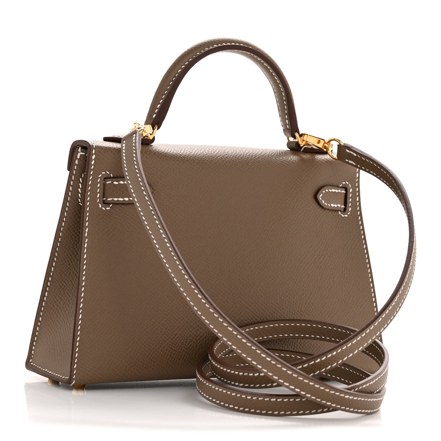 Hermes Epsom Mini Kelly Sellier 20 Etoupe 3 of 10