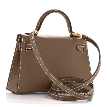 Hermes Epsom Mini Kelly Sellier 20 Etoupe 3 of 10