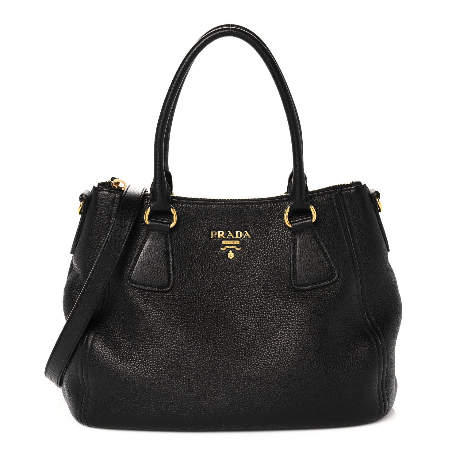 Prada Vitello Daino Shopping Tote Black 1 of 9