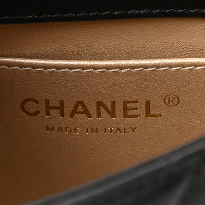 Chanel Lambskin Quilted Mini CC Crystal Logo Chain Flap Black 6 of 11
