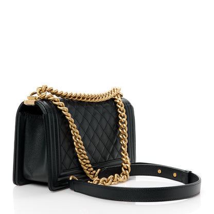 Chanel Caviar Quilted Medium Boy Flap Black 3 of 13