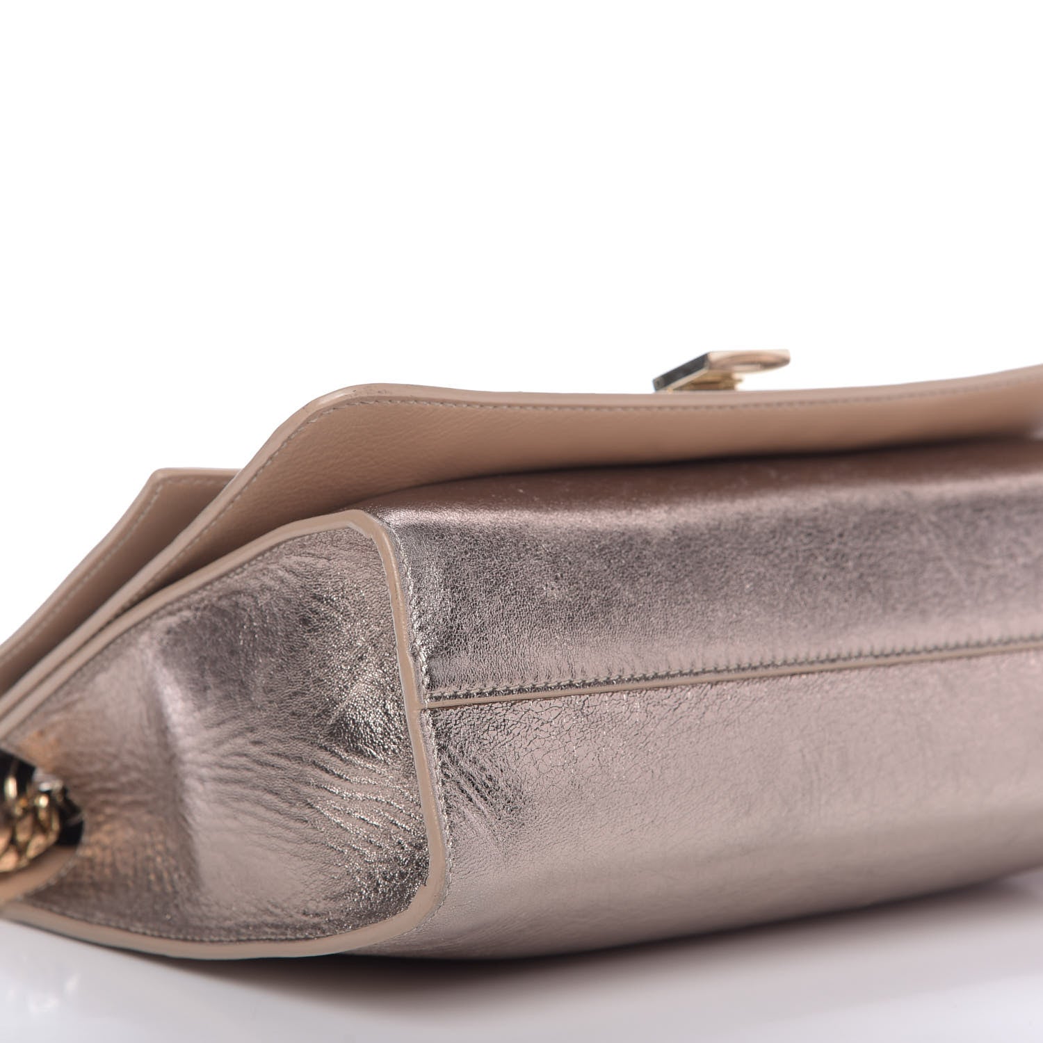 Jimmy Choo Metallic Calfskin Rebel Crossbody Bag Gold 6 of 8