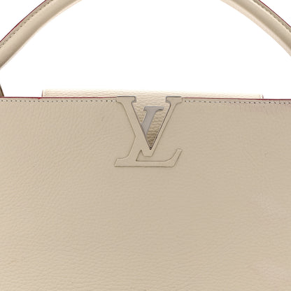 Louis Vuitton Taurillon Capucines MM Blanc Casse 8 of 10