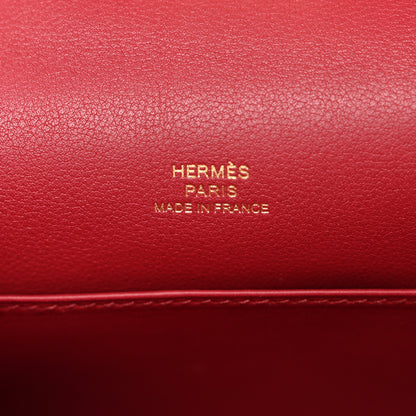 Hermes Swift Kelly Pochette Clutch Rouge Grenat 6 of 11