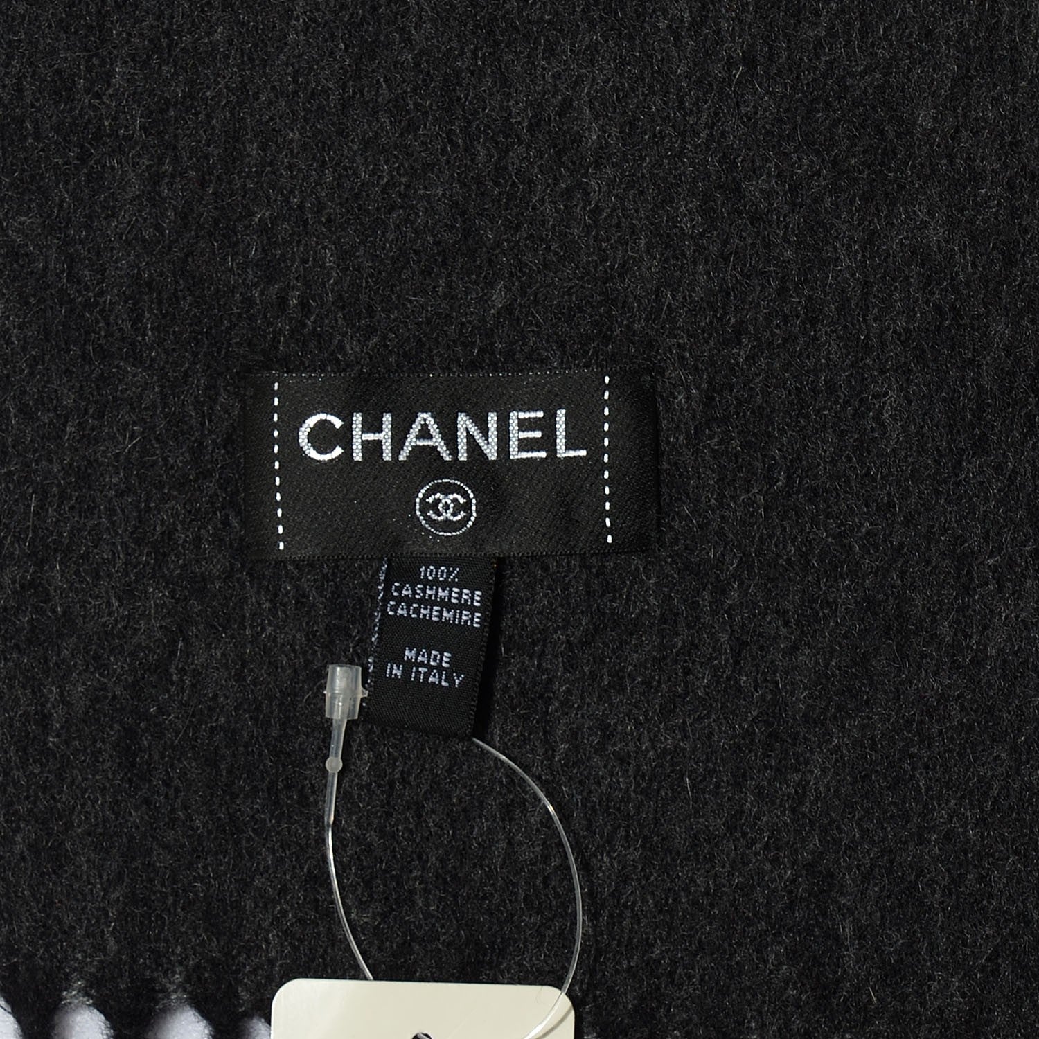 Chanel Cashmere CC Scarf Reversible Black 4 of 5