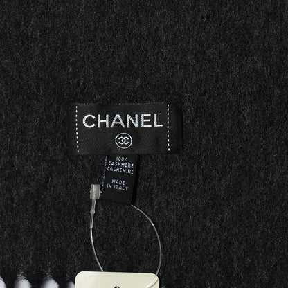 Chanel Cashmere CC Scarf Reversible Black 4 of 5