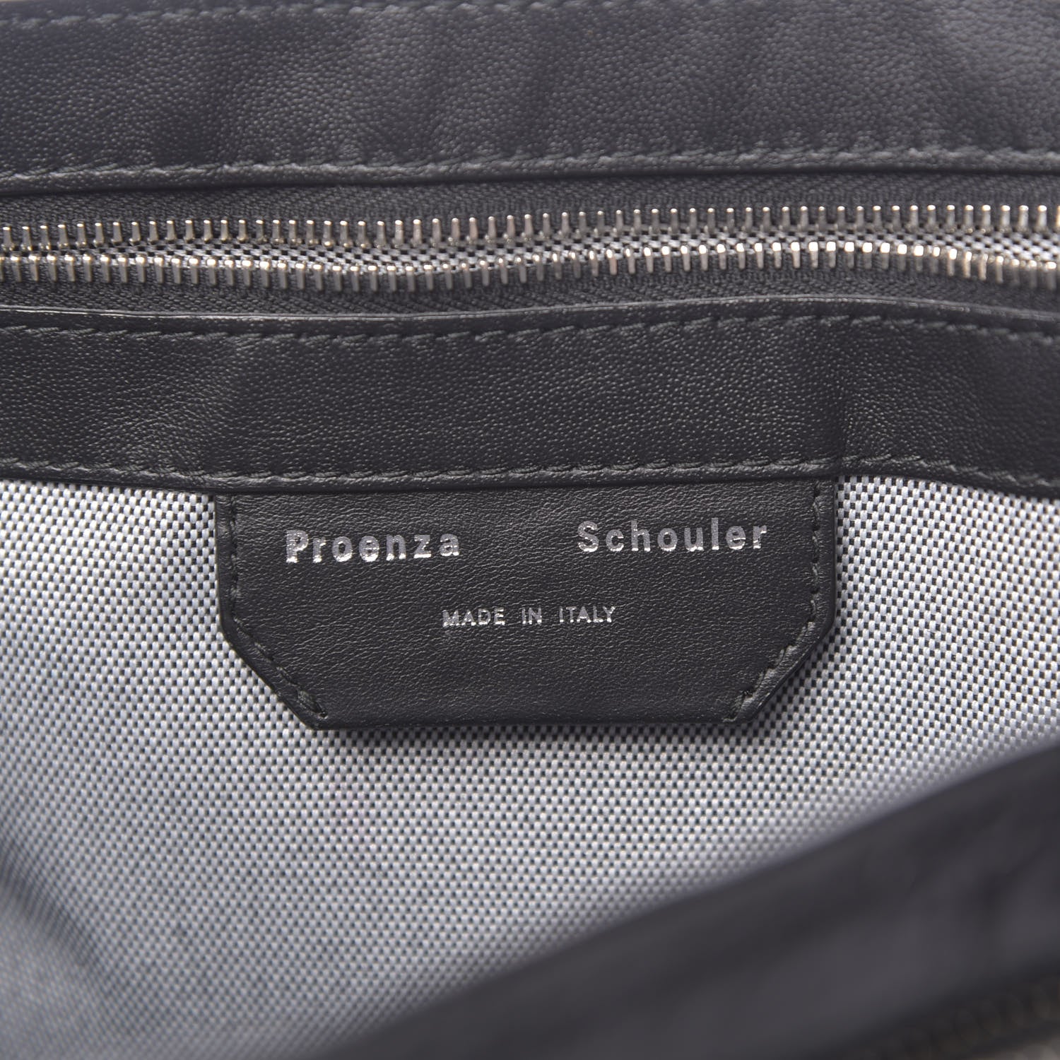 Proenza Schouler Calfskin Crocodile Embossed Medium PS1 Satchel Black 7 of 12