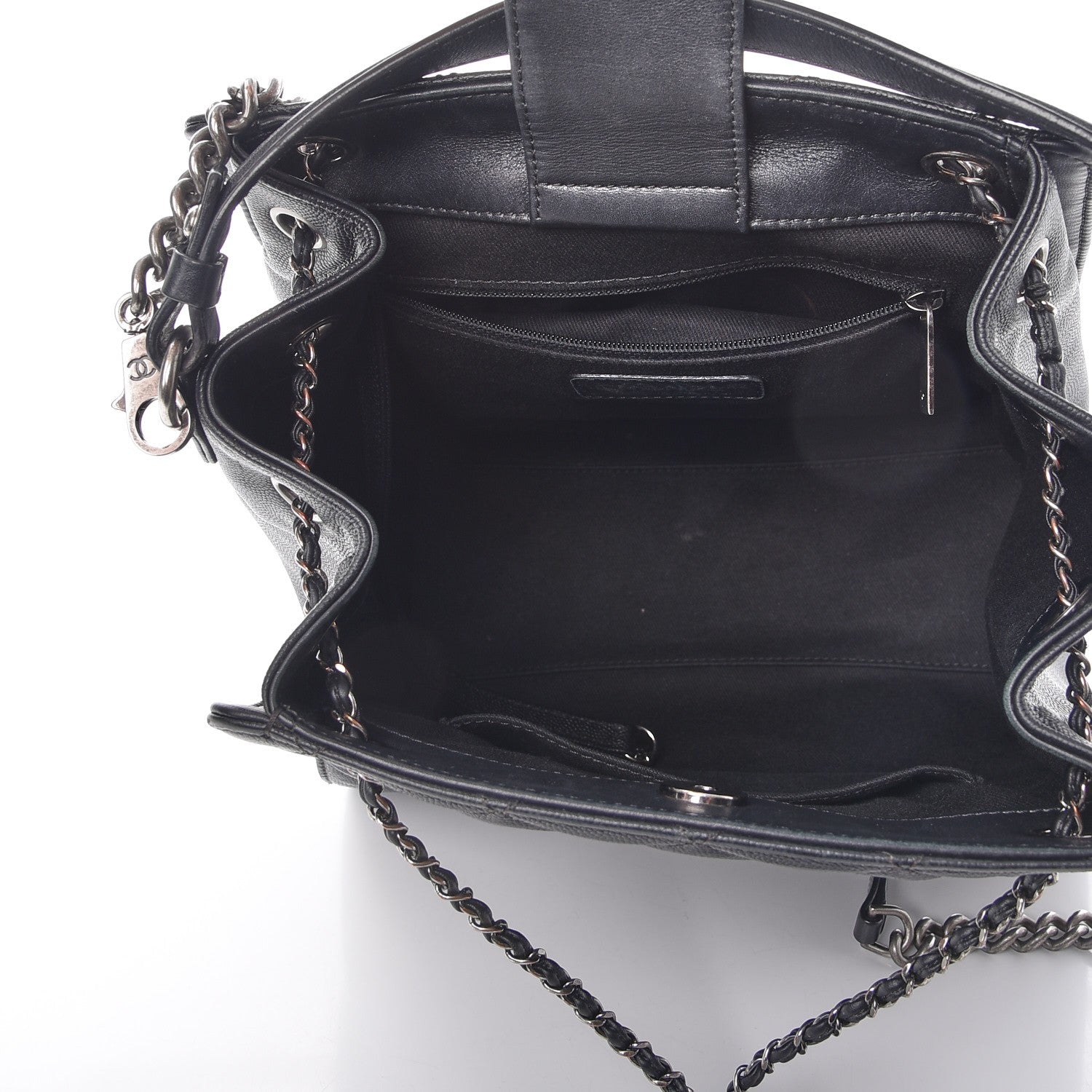 Chanel Caviar Quilted Medium CC Bucket Bag Black 5 of 7