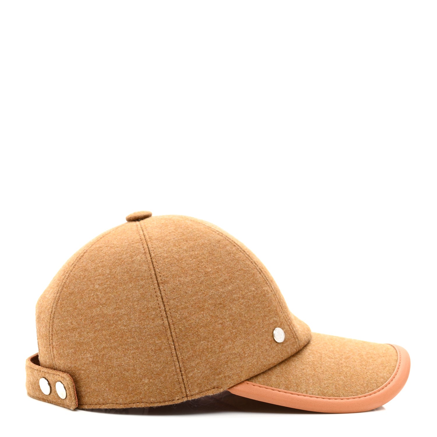 Hermes Wool Lambskin Serena Cap 56 Gold 6 of 8