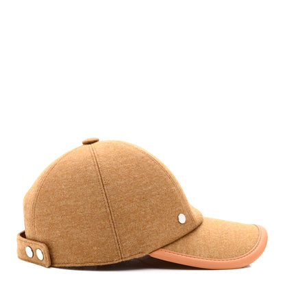 Hermes Wool Lambskin Serena Cap 56 Gold 6 of 8