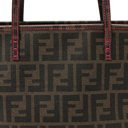 Fendi Zucca Spalmati Vitello FF Mini Roll Tote Tobacco Pink 7 of 10