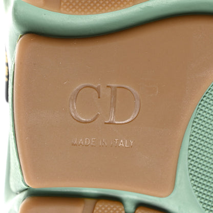 Christian Dior Technical Mesh Calfskin Mens B22 Sneakers 41 Olive Green Orange Black 6 of 9