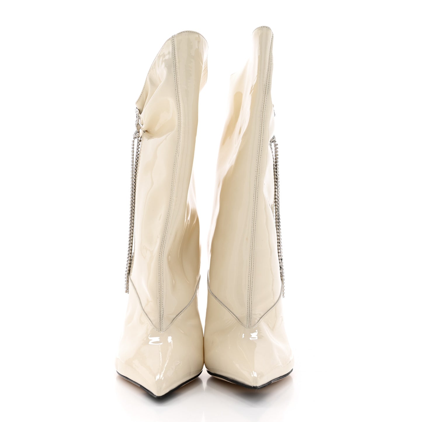 Patent Crystal Oriel 95 Boots 36 White