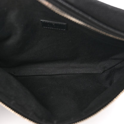 Gucci Monogram Jumbo GG Textured Dollar Calfskin Web Belt Bag Black 5 of 10