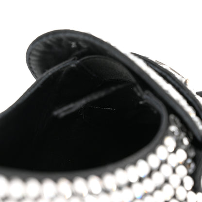 Prada Satin Crystal Metal Triangle Logo 50mm Loafers 38 Cristal 9 of 10